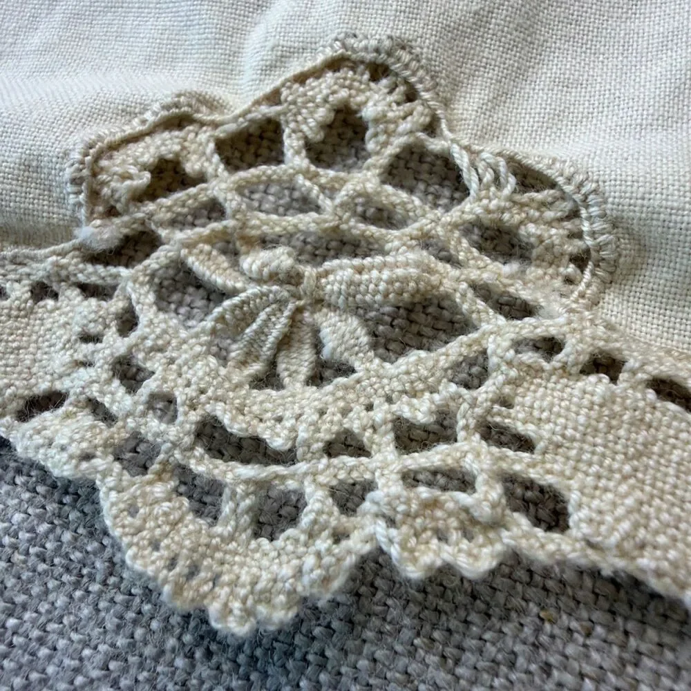 Vintage Embroidered Boudoir Pillowcase Sham Cutwork Lace European Style 13x14
